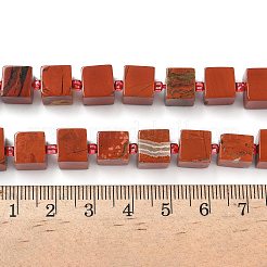 Натуральные красные яшмы бусы пряди G-D338-A07