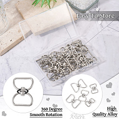 25 шт. 5 стиля поворотных застежек из цинкового сплава&nbsp;FIND-TA0008-31