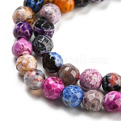 Крашеные бусины из натурального огненного агата с треском&nbsp;G-G007-01C