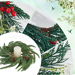 ПП пластик и пенопласт и проволока рождественский венок&nbsp;AJEW-WH20060-21