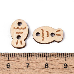 Пуговицы из рыбьего дерева BUTT-T013-15B