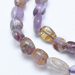Натуральный фиолетовый лодолит кварцевый бисер пряди G-E483-69