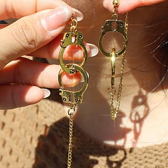 Наручники сплав панцирная цепь подвеска серьги-гвоздики&nbsp;FS-WG10D04-02