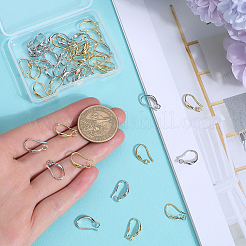 24 пара 2-х цветных латунных крючков для серег&nbsp;KK-SP0001-41