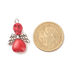 Хэллоуин окрашенные синтетические бирюзовые подвески PALLOY-JF01598-02