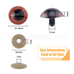 Пластиковые глаза куклы DIY-WH0504-32