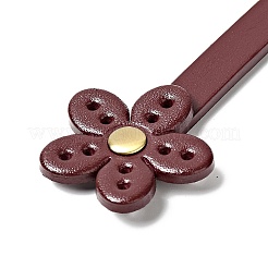 Пришивание ручек из воловьей кожи с цветочным краем&nbsp;FIND-D027-11A