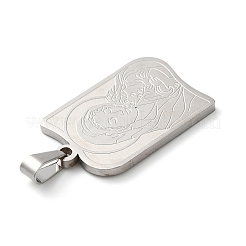 Не тускнеющие подвески из нержавеющей стали 304 на тему Дня матери STAS-D069-01B-P