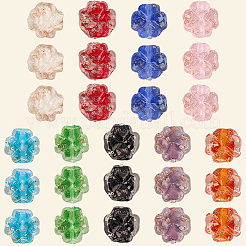 45 шт. 9-цветные светящиеся стеклянные бусины ручной работы из золотой фольги FOIL-PA0001-01