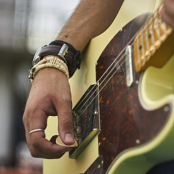 7шт. двухцветные деревянные медиаторы для гитары&nbsp;AJEW-FH0005-21