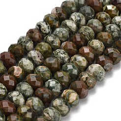 Природные риолитом яшмы бисер нитей G-Z111-A14-01