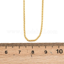 1 мм латунная цепочка-коробка с регулируемым слайдером ожерелья&nbsp;KK-H533-10B-G