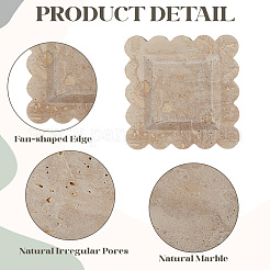 Мраморные тарелки для украшений AJEW-WH20020-239A