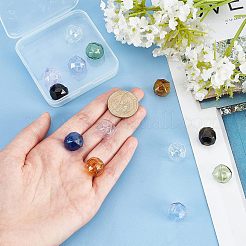 14 шт. 7-цветная выдувная стеклянная бутылка для желаний с пузырьками GLAA-NB0001-45