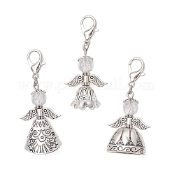 3 шт. подвеска в виде ангела из сплава и стекла в тибетском стиле&nbsp;HJEW-JM03959