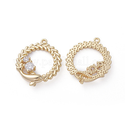 Латунные микро проложить кубического циркония подвески&nbsp;LS-ZIRC-K083-001G