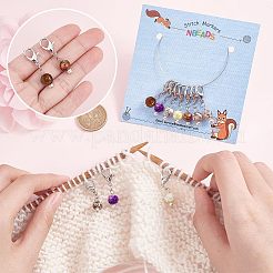 12шт стеклянная имитация снежинки бусины обсидиана кулон украшения HJEW-PH01536