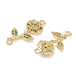 Подвески из латуни с паве из цветного кубического циркония&nbsp;KK-L253-21G-02
