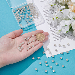 100шт латунные бусины со стразами KK-UN0005-13S