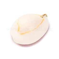 Кулоны с натуральными ракушками каури с принтом STAS-Z168-03G-05