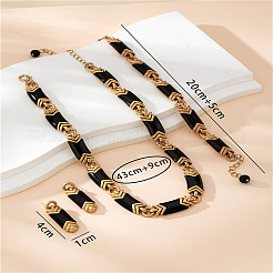 Прямоугольные ожерелья из сплава акрила&nbsp;FS-WGA157C-01