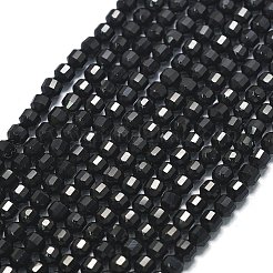 Натуральные бусины из черного оникса (окрашенные и нагретые)&nbsp;G-A260-A21-01