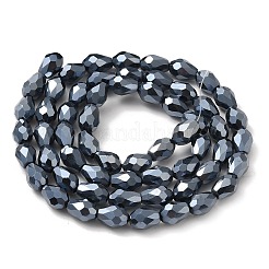 Стеклянные бусины с гальваническим покрытием &nbsp;X-EGLA-D017-7x5mm-2