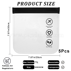 Герметичные пакеты для туалетных принадлежностей с герметичным покрытием eva top&nbsp;AJEW-WH0348-52