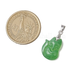 Лиса градиент цвета краска для выпечки прозрачные стеклянные подвески PALLOY-JF03271-01