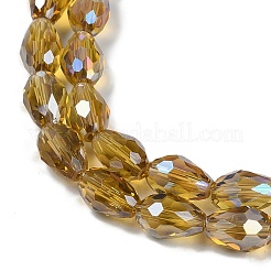 Прозрачные стеклянные бусины гальваническим пряди&nbsp;EGLA-N013-T10mm-B08