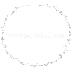 Ободки для невесты из искусственного жемчуга с полиэстером и смолой OHAR-WH20010-07S