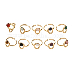 Регулируемые открытые манжетные кольца из нержавеющей стали 304 RJEW-A071-12G