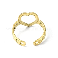 Открытое манжетное кольцо из нержавеющей стали 304 с ионным покрытием (IP)&nbsp;RJEW-L109-021G