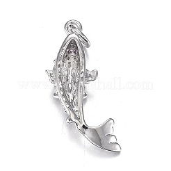 Кулоны из латуни с прозрачным фианитом&nbsp;ZIRC-F120-044P