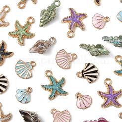 30 шт. 3 стиля 5 цвета эмалевые подвески из сплава&nbsp;ENAM-FS0003-46