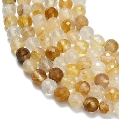 Бусины из натурального желтого гематоидного кварца класса А&nbsp;G-L642-F04-6mm