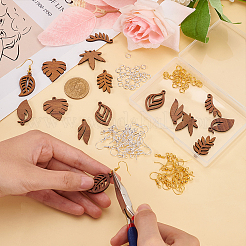 Набор для изготовления сережек в виде листьев своими руками&nbsp;DIY-OC0004-44