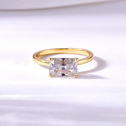 Элегантное длинное серебряное кольцо с цирконом S925 для женщин RW4917-4