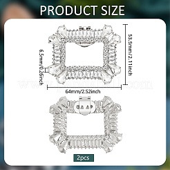 2 шт. съемные зажимы для обуви из платинового сплава и стразов&nbsp;FIND-FG0003-11