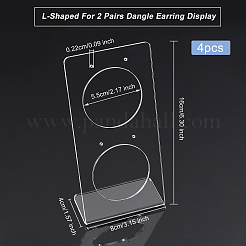 Прозрачные акриловые стойки для серег&nbsp;EDIS-WH0012-18