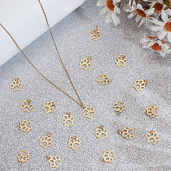 24 шт. подвески из нержавеющей стали в форме отпечатка собачьей лапы&nbsp;FIND-WR0012-50