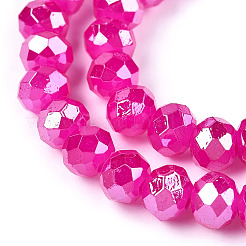 Выпечка окрашенные стеклянные бусины пряди DGLA-A034-J6mm-C01