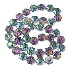 Стеклянные бусины с гальваническим покрытием &nbsp;EGLA-N008-018-A05