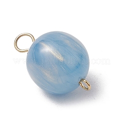 5 шт. 5-цветные круглые подвески-коннекторы с имитацией кошачьего глаза из смолы&nbsp;PALLOY-JF03501-01