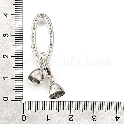 Реечное покрытие латунь микро паве прозрачный кубический цирконий складные застежки&nbsp;KK-V008-24P