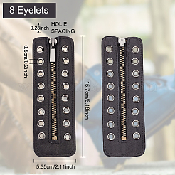 Вставки на молнии из искусственной кожи со шнуровкой в ботинках DIY-WH0043-51AB-01