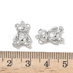 Латунные микропаве прозрачные подвески с фианитом KK-L254-08P