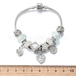 Сплав европейские бусины браслеты с подвесками BJEW-F495-11P