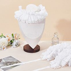 Шифоновый кружевной воротник с оборками&nbsp;AJEW-WH0007-63A