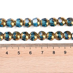 Стеклянные бусины с гальваническим покрытием &nbsp;X-EGLA-Q128-04A-FP04